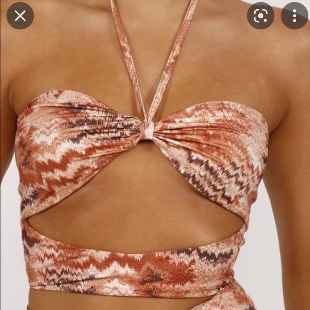 Tiger mist Delilah crop top NWOT